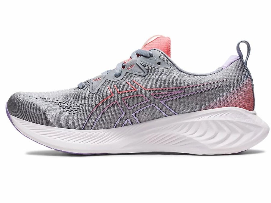 * Asics Women'S Gel-Cumulus 25 (020 Sheet Rock/Papaya) Footwear