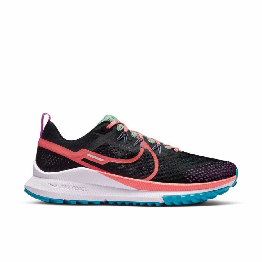 * Nike Men'S React Pegasus Trail 4 (003 Black/Magic Ember/Vivid Purple) Footwear