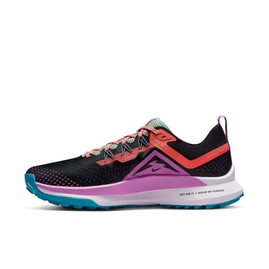 * Nike Men'S React Pegasus Trail 4 (003 Black/Magic Ember/Vivid Purple) Footwear