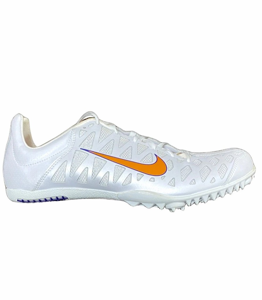 * Nike Uni Zoom Maxcat 3 (185 White/Total Orange-Varsity Purple) Footwear