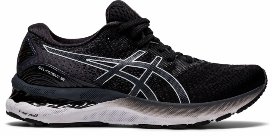 * Asics Women'S Gel-Nimbus 23 (001 Black/White) Footwear