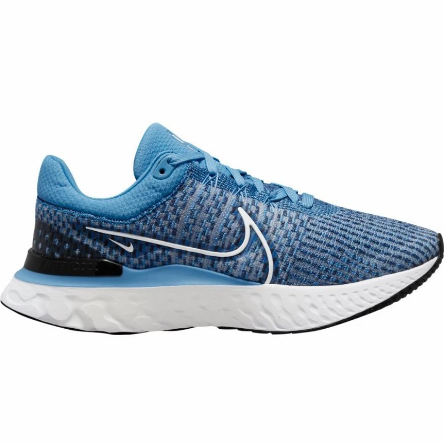 * Nike Men'S React Infinity Run Flyknit 3 (400 Dutch Blue/Phantom Black/Blue Glow) Footwear