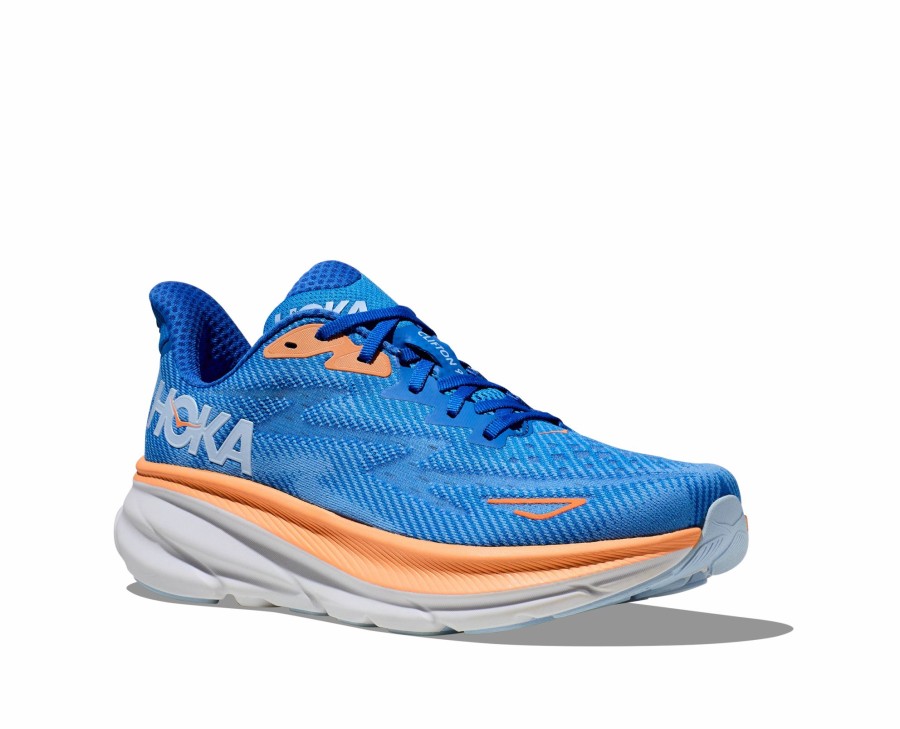 * Hoka Men'S Clifton 9 Wide (Csaa Coastal Sky/All Aboard) Footwear