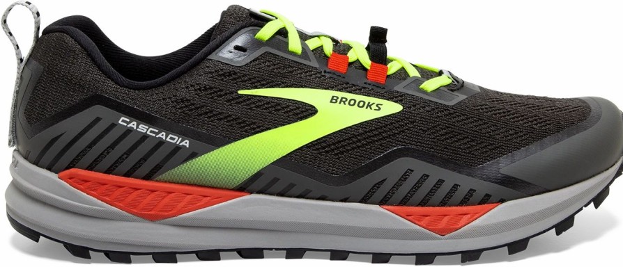 * Brooks Men'S Cascadia 15 (076 Black/Raven/Cherry Tomato) Footwear