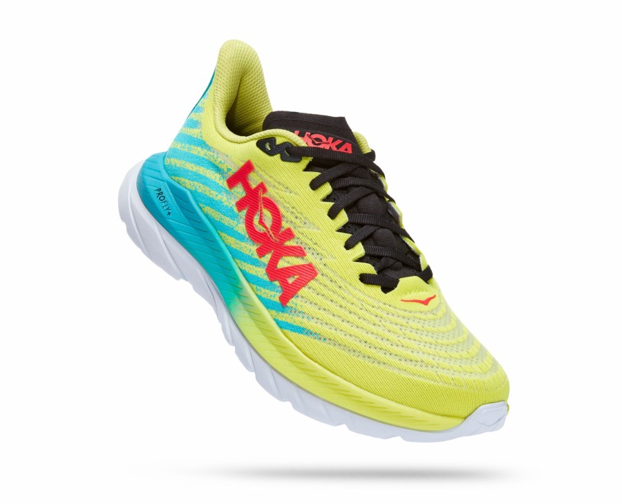 * Hoka Men'S Mach 5 (Epsb Evening Primrose/Scuba Blue Footwear