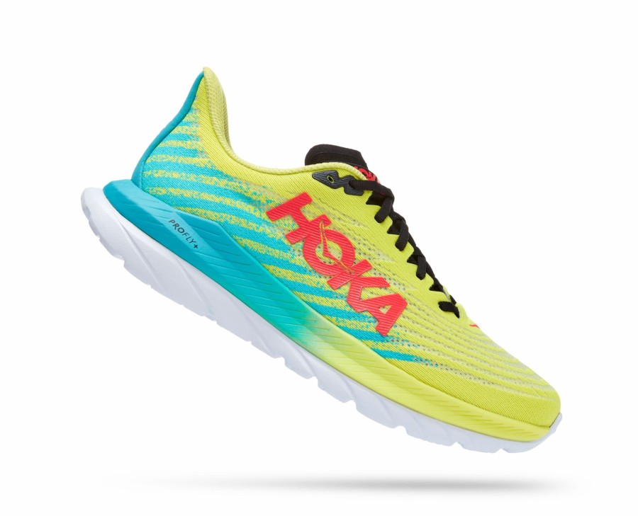 * Hoka Men'S Mach 5 (Epsb Evening Primrose/Scuba Blue Footwear