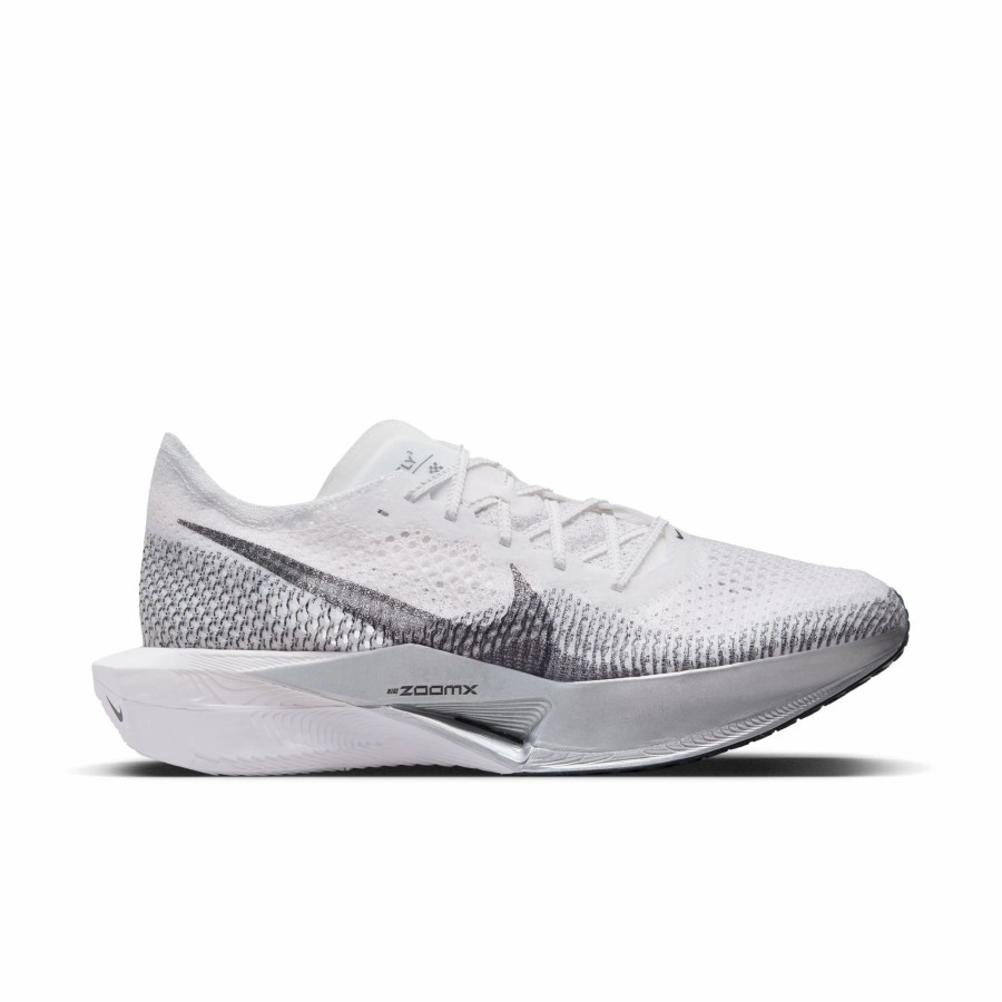 * Nike Men'S Zoomx Vaporfly 3 (100 White/Particle Grey/Metallic Silver/Dark Smoke Grey) Footwear