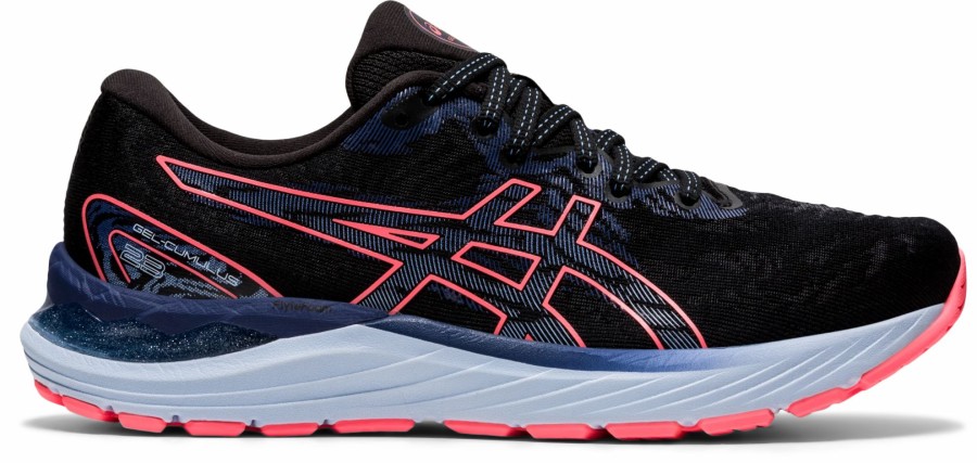 * Asics Women'S Gel-Cumulus 23 (019 Black/Blazing Coral) Footwear