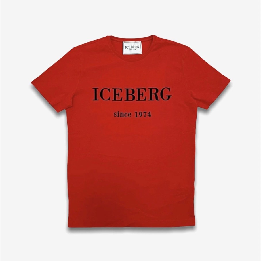 * Iceberg T-Shirt Large Logo Red Iceberg