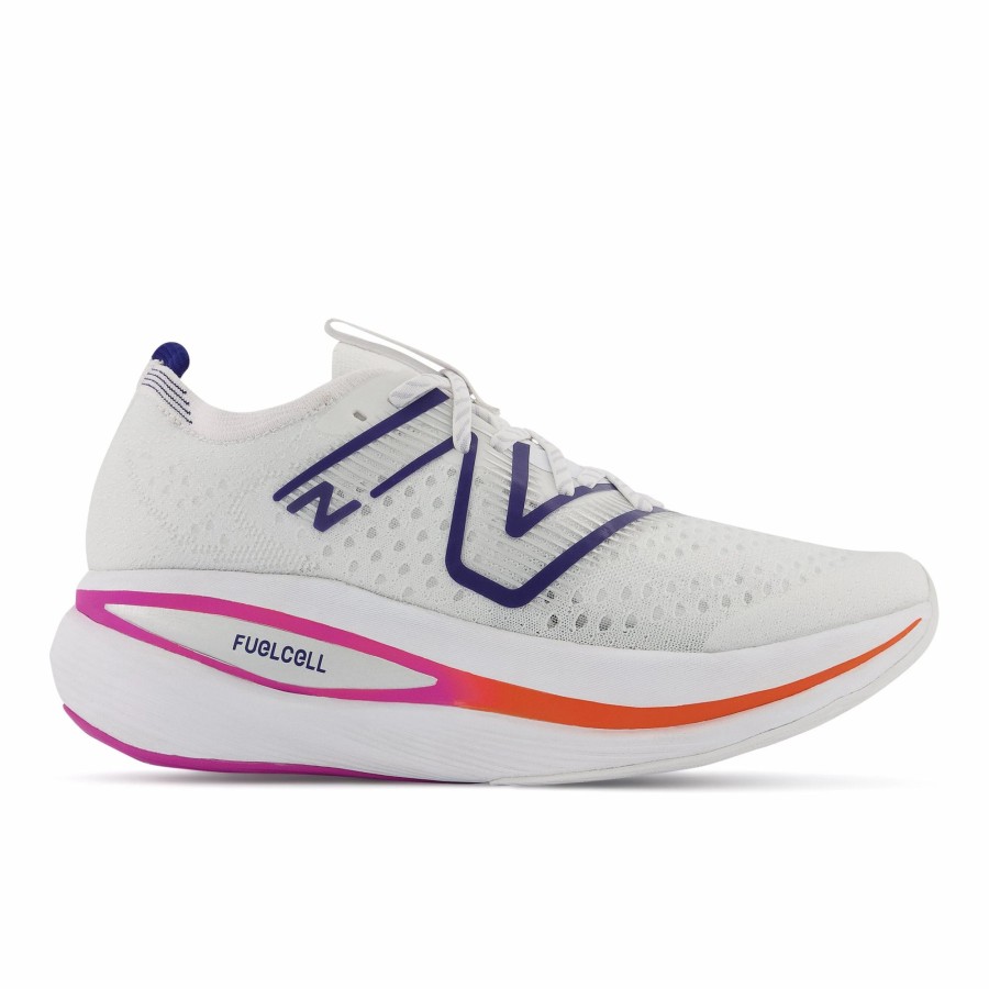 * New Balance Men'S Fuelcell Supercomp Trainer (Lw White/Victory Blue/Magenta Pop) Footwear