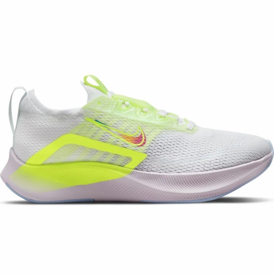 * Nike Women'S Zoom Fly 4 Premium (101 White/Platinum Tint/Barely Green/Volt) Footwear