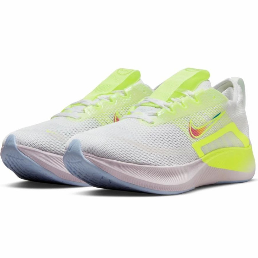 * Nike Women'S Zoom Fly 4 Premium (101 White/Platinum Tint/Barely Green/Volt) Footwear