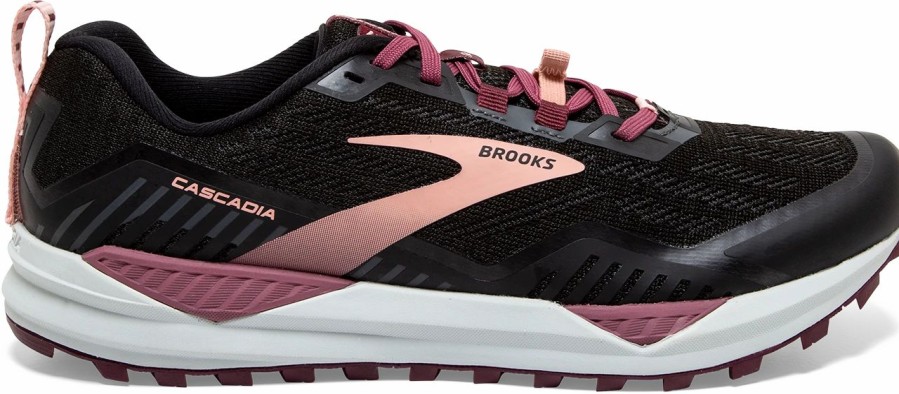 * Brooks Women'S Cascadia 15 (087 Black/Ebony/Coral Cloud) Footwear