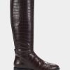 * Aerosoles Berri Brown Croco Tall Boots