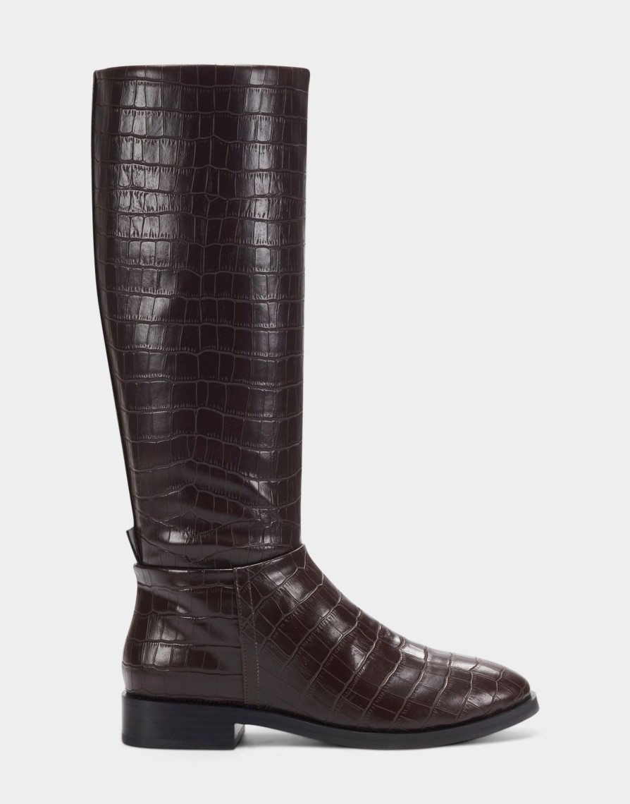 * Aerosoles Berri Brown Croco Tall Boots