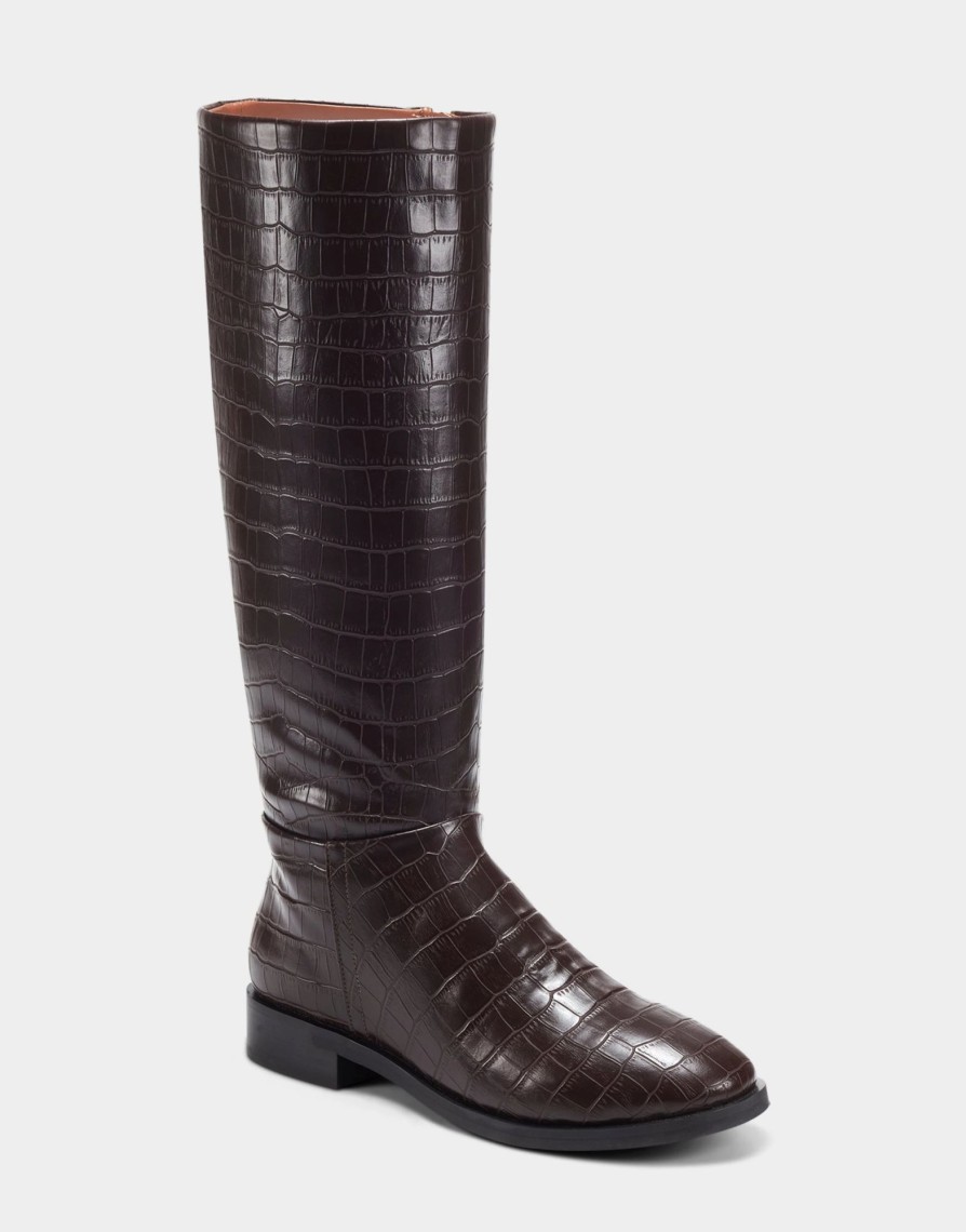 * Aerosoles Berri Brown Croco Tall Boots