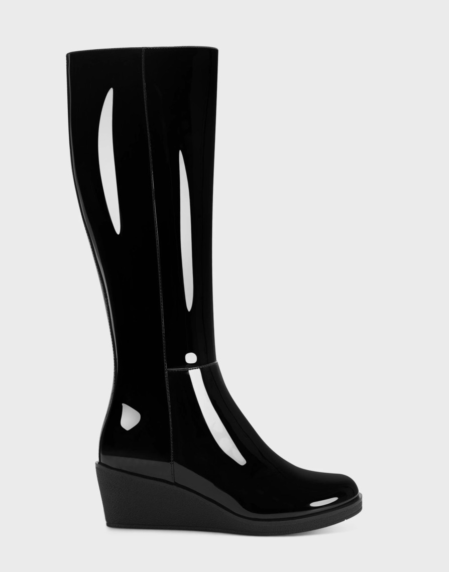 * Aerosoles Brenna Black Patent Tall Boots