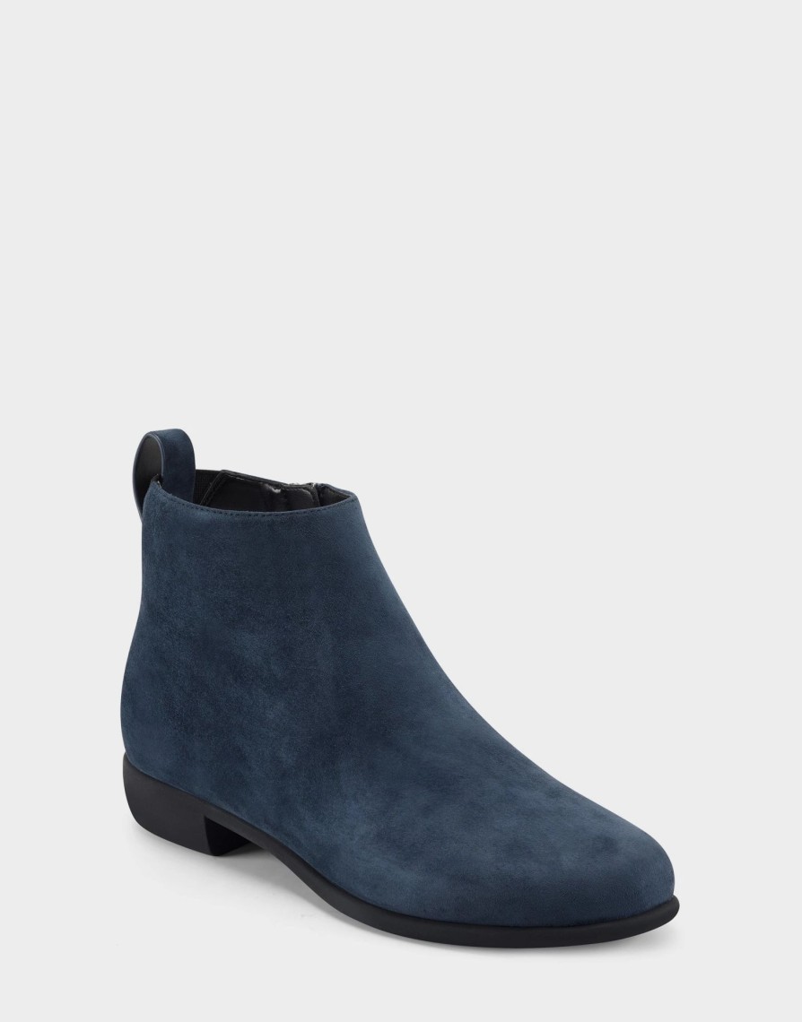 * Aerosoles Spencer Navy Suede Ankle Boots