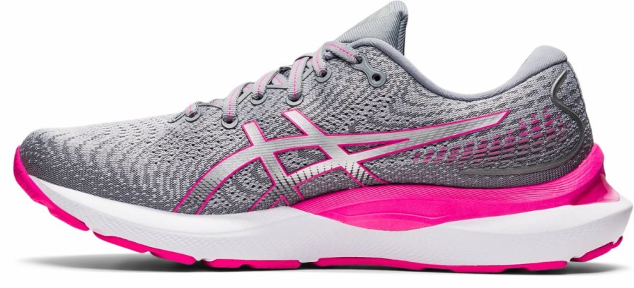 * Asics Women'S Gel-Cumulus 24 (021 Sheet Rock/Pink Glo) Footwear