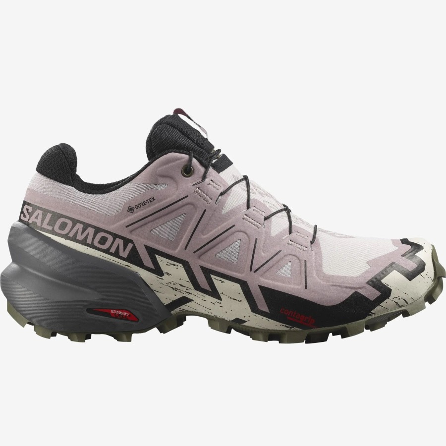 * Salomon Women'S Speedcross 6 Gore-Tex (Ashes Of Roses/Black/Olive Night) Footwear