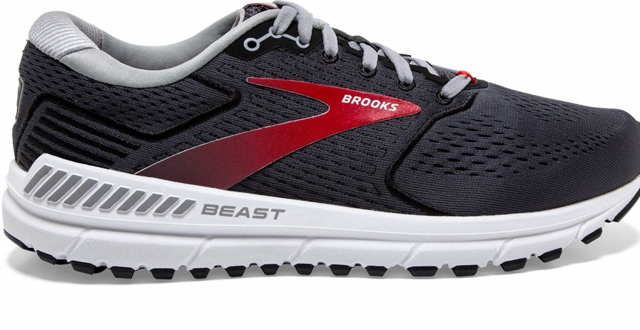 * Brooks Men'S Beast '20 (019 Blackened Pearl/Black/Red) Footwear