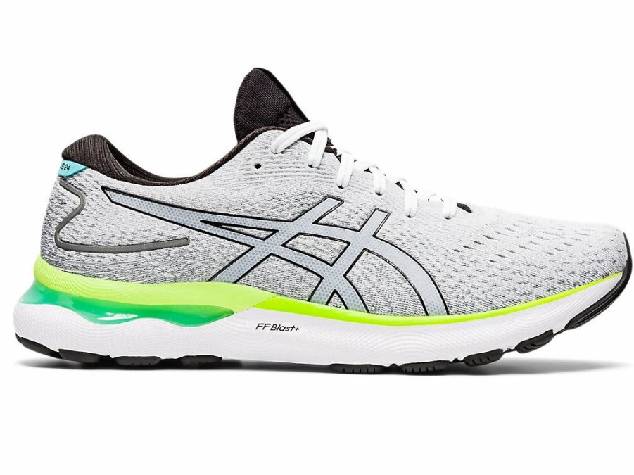 * Asics Men'S Gel-Nimbus 24 (100 White/Black) Footwear