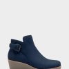 * Aerosoles Bradley Navy Faux Suede Ankle Boots