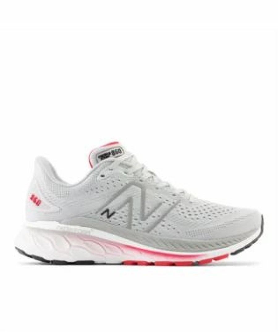 * New Balance Men'S Fresh Foam X 860 V13 Wide (S Light Aluminum/True Red) Footwear