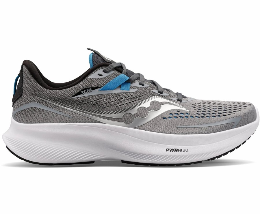 * Saucony Men'S Ride 15 (15 Alloy/Topaz) Footwear