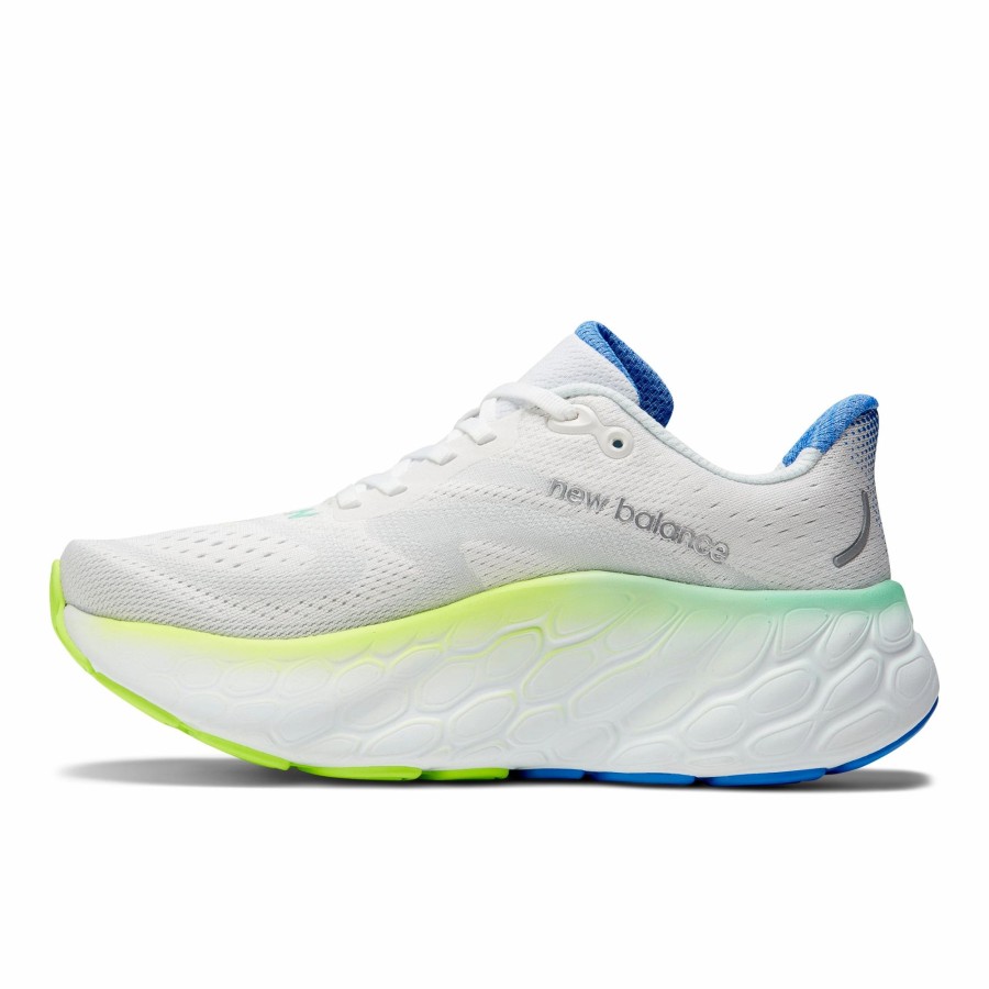 * New Balance Women'S Fresh Foam More V4 (Wt White/Cobalt) Footwear