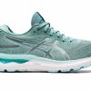 * Asics Women'S Gel-Nimbus 24 Wide (300 Sage/Clear Blue) Footwear