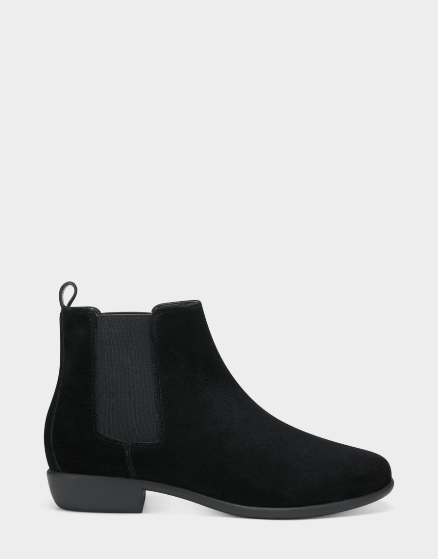 * Aerosoles Step Dance Black Suede Ankle Boots