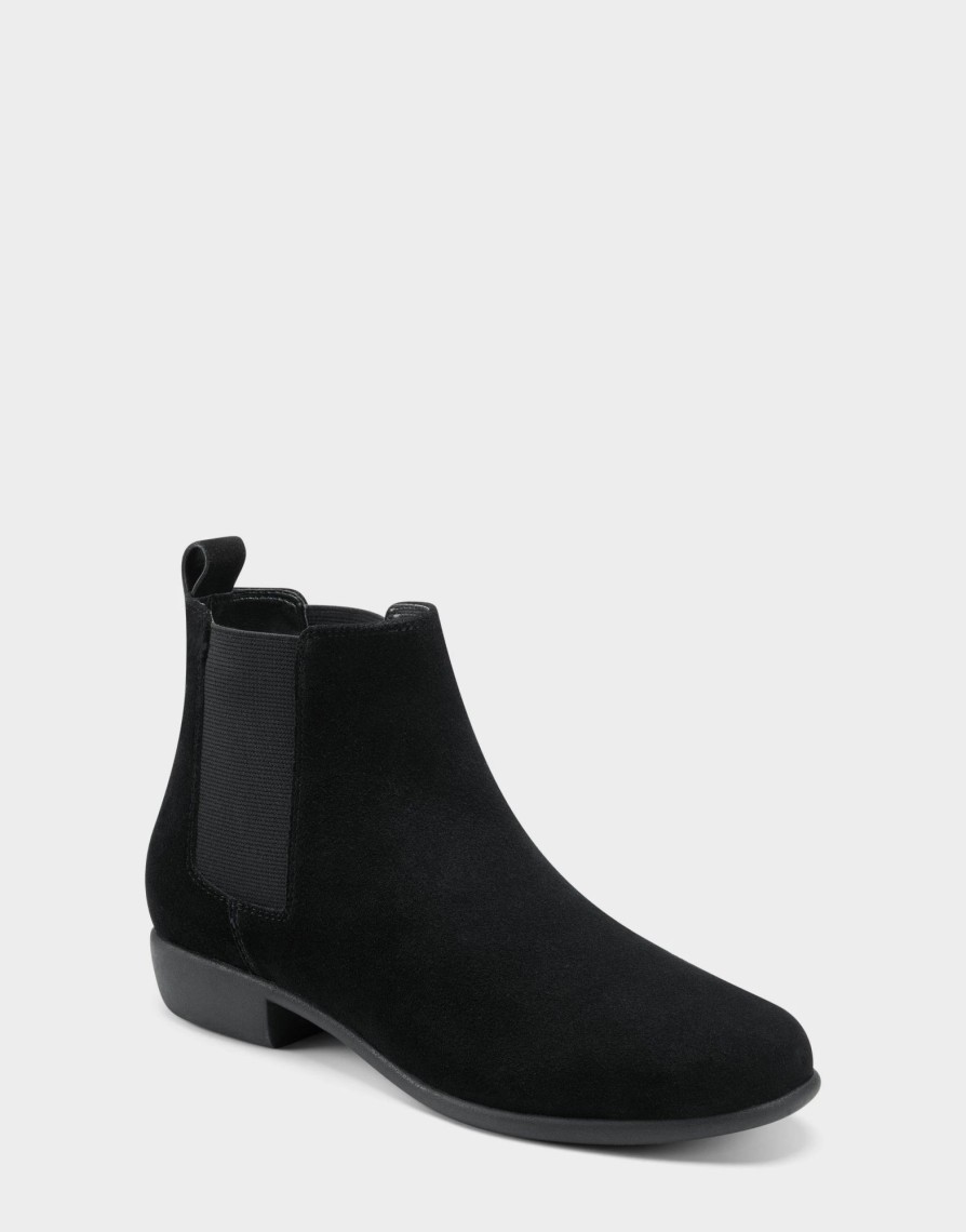 * Aerosoles Step Dance Black Suede Ankle Boots