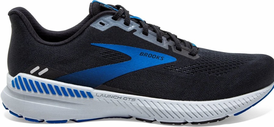 * Brooks Men'S Launch Gts 8 (018 Black/Grey/Blue) Footwear